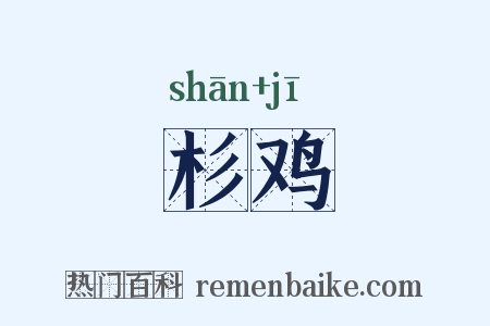 杉鸡是什么意思的图片